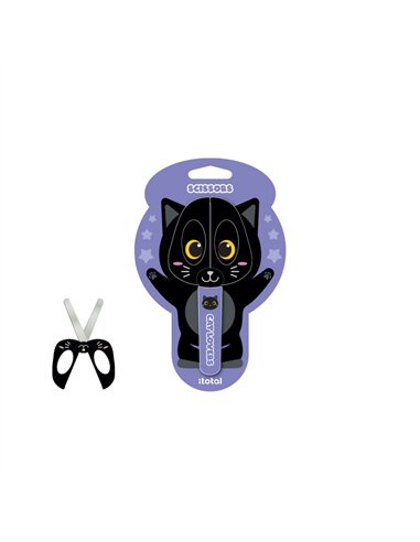 Ciseaux chat noir - itotal