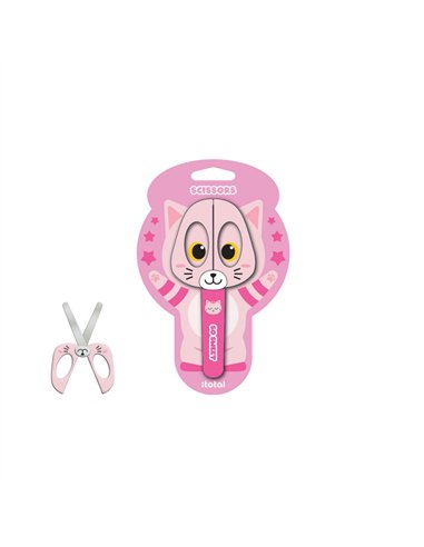 Ciseaux chat rose - itotal
