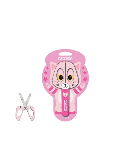 Ciseaux chat rose - itotal