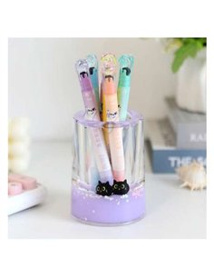 Porte-stylos liquide chat noir - itotal