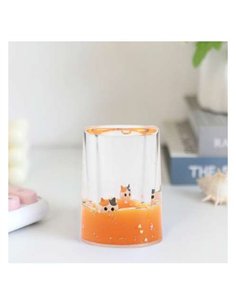Porte stylos liquide chat orange - itotal