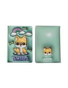 Carnet de notes 3D chien shiba - itotal