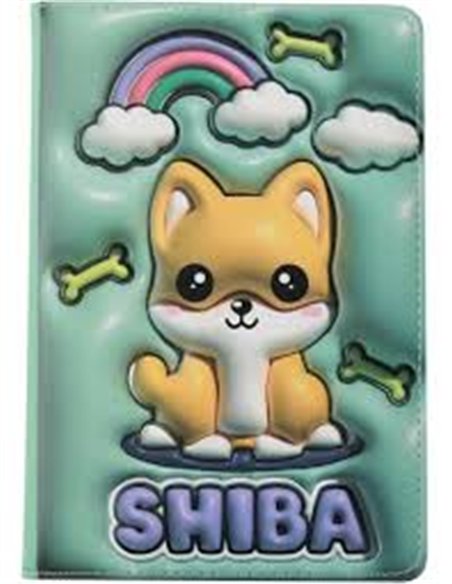 Carnet de notes 3D chien shiba - itotal