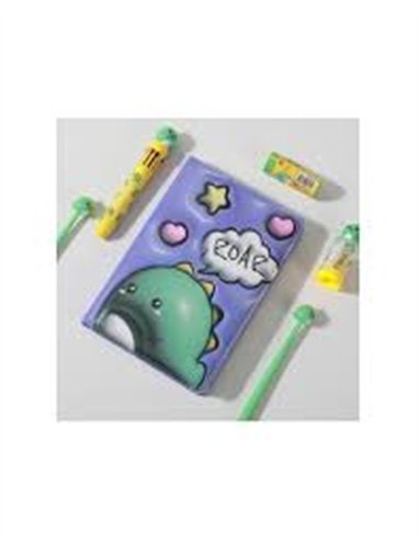 Carnet de notes 3D dinosaure - itotal