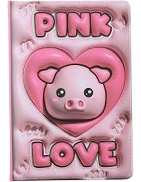 Carnet de notes 3D cochon - itotal