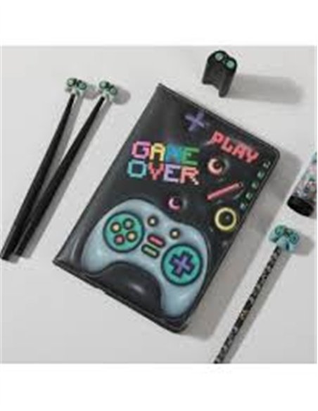 Carnet de notes 3D game over jeux vidéo - itotal