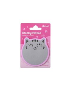 Sticky notes chat gris - itotal