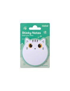 Sticky notes chat blanc - itotal