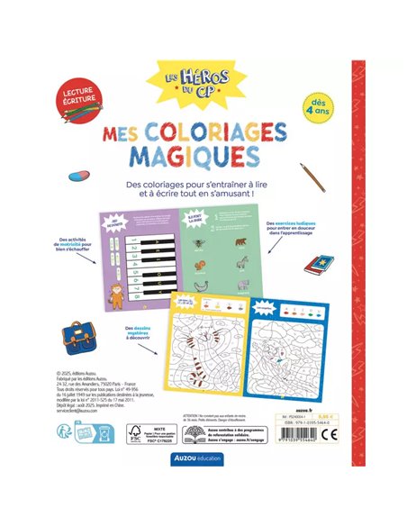 Les héros du cp - Mes coloriages magiques - Lecture / écriture