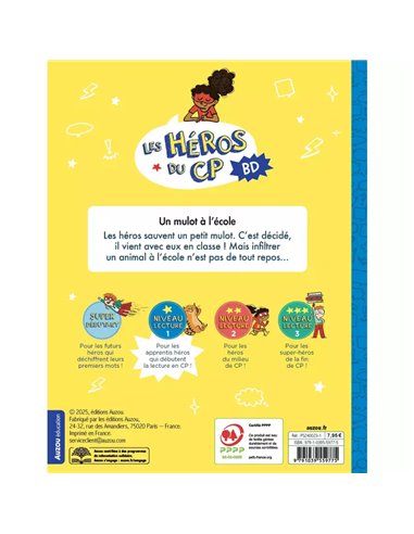 Les héros du cp en bd - Niveau 1 - Un mulot à l'école