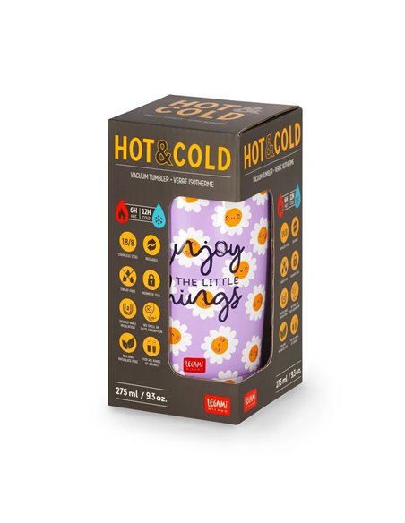 Verre Isotherme 275 Ml - Hot&Cold daisy - legami