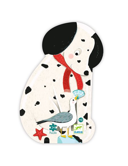 PUZZLE SILHOUETTE - Ollie, le dalmatien - 24pcs - djeco