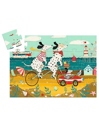 PUZZLE SILHOUETTE - Ollie, le dalmatien - 24pcs - djeco