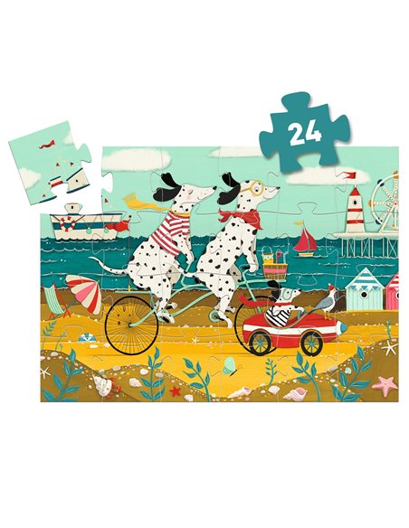PUZZLE SILHOUETTE - Ollie, le dalmatien - 24pcs - djeco