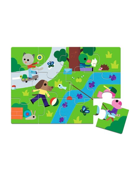 MÉMO, LOTO, DOMINO - À la ferme - 5 JEUX - djeco