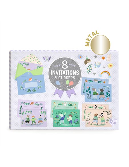 CARTES D’INVITATION - Boîte de correspondance Fanfare des animaux - djeco