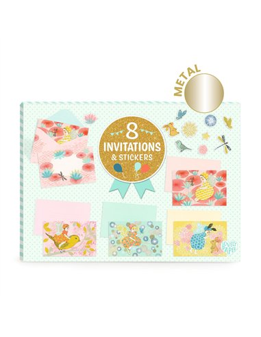 CARTES D’INVITATION - Boîte de correspondance Fées d'un jour - djeco