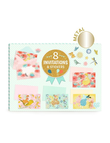CARTES D’INVITATION - Boîte de correspondance Fées d'un jour - djeco