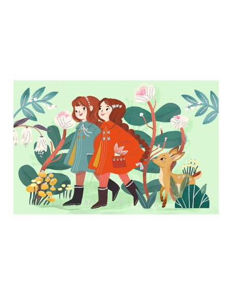 CARTES D’INVITATION - Boîte de correspondance Copines du jardin - djeco