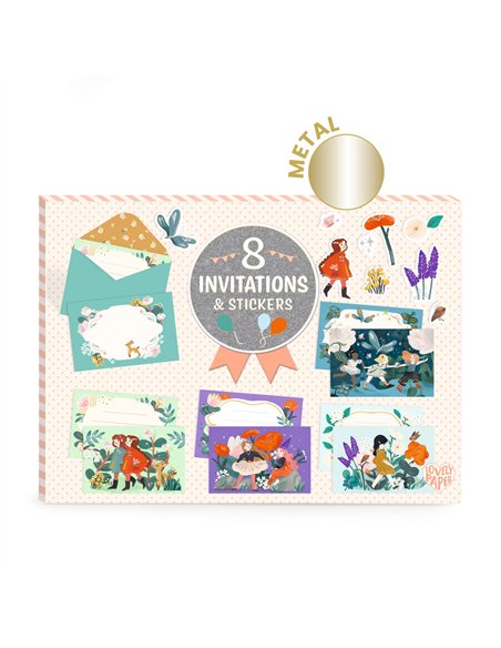 CARTES D’INVITATION - Boîte de correspondance Copines du jardin - djeco