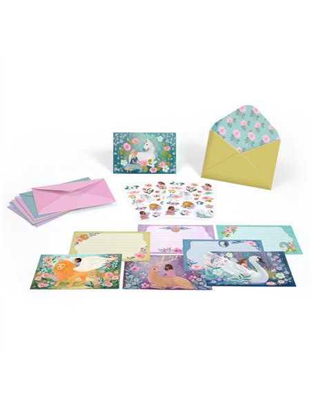 CARTES D’INVITATION - Boîte de correspondance Créatures merveilleuses - djeco