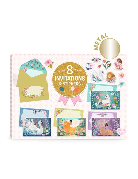 CARTES D’INVITATION - Boîte de correspondance Créatures merveilleuses - djeco