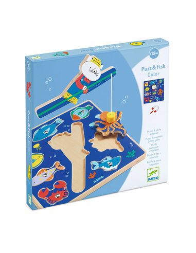 PUZZLE RELIEF - Puzz & fish Color - djeco