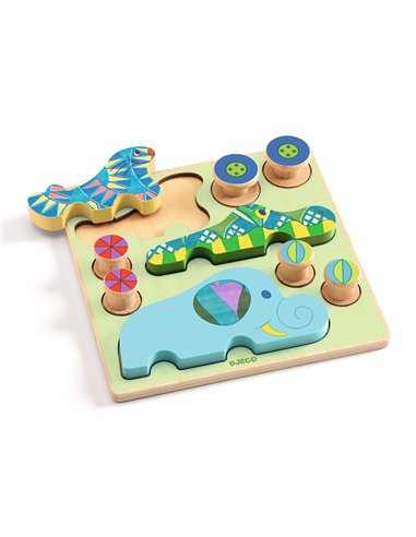 PUZZLE RELIEF - Puzz & Roll Bariolo - djeco