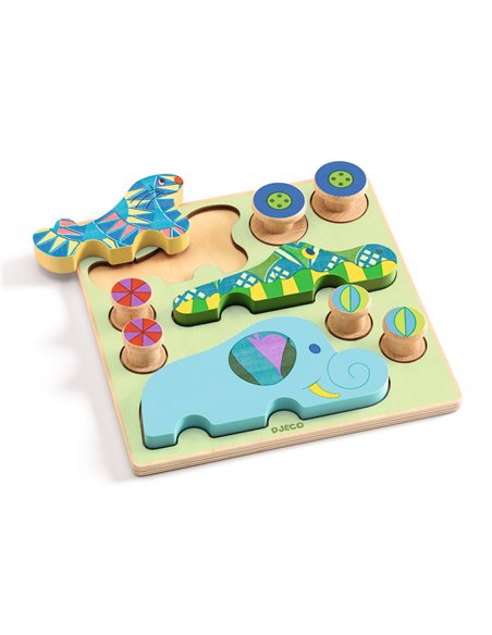 PUZZLE RELIEF - Puzz & Roll Bariolo - djeco