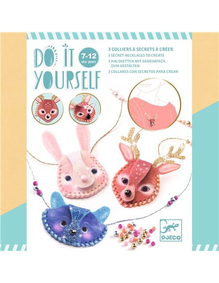 COLLIERS FEUTRINE DIY - 3 colliers animaux à créer - djeco