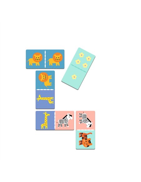 MÉMO, LOTO, DOMINO - Animaux sauvages - 5 JEUX - djeco