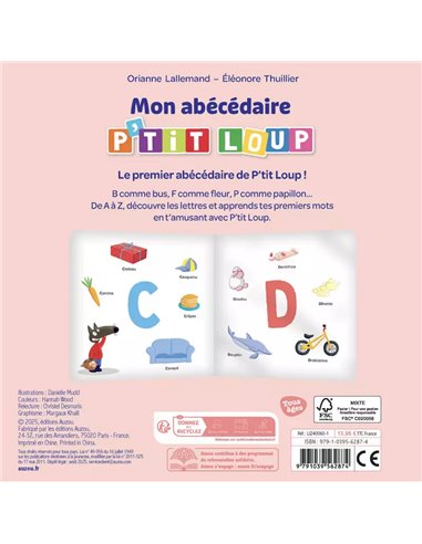 Mon abécédaire p'tit loup - Auzou
