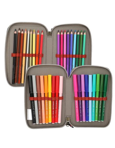 Dino World Trousse à crayons 3 compart NEW WORLD