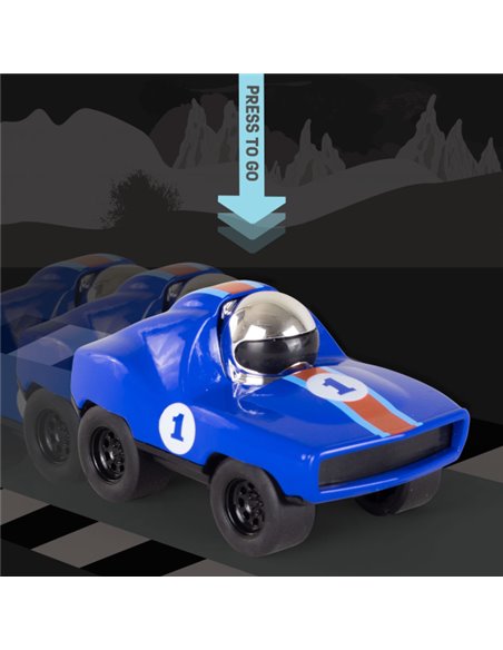 Mini voiture de course bleue - tiger tribe