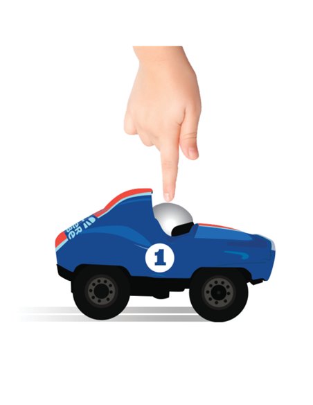 Mini voiture de course bleue - tiger tribe
