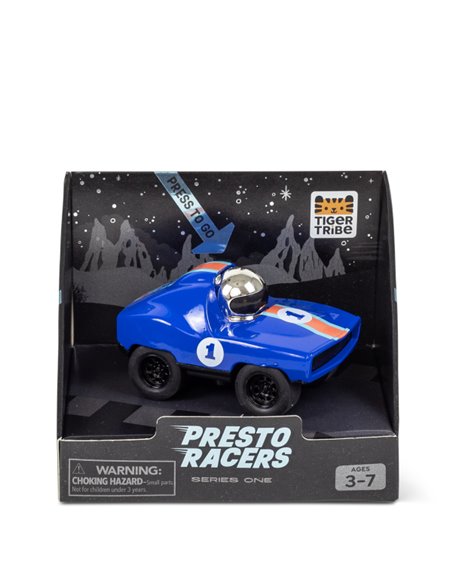 Mini voiture de course bleue - tiger tribe