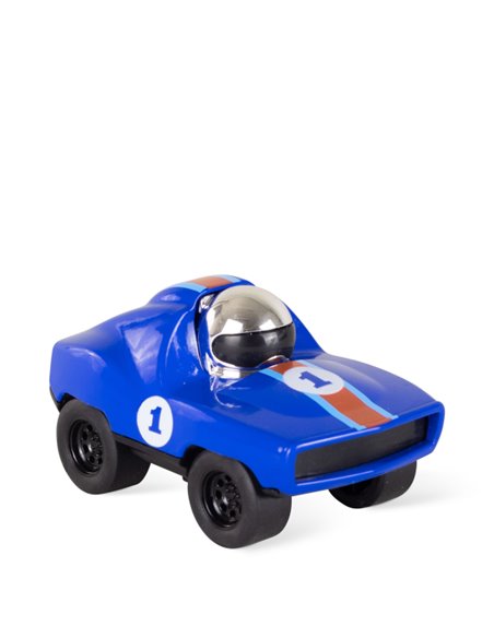 Mini voiture de course bleue - tiger tribe
