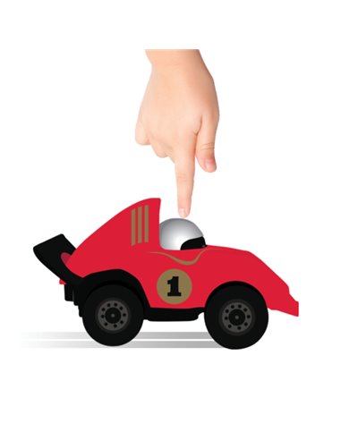 Mini voiture de course rouge - tiger tribe