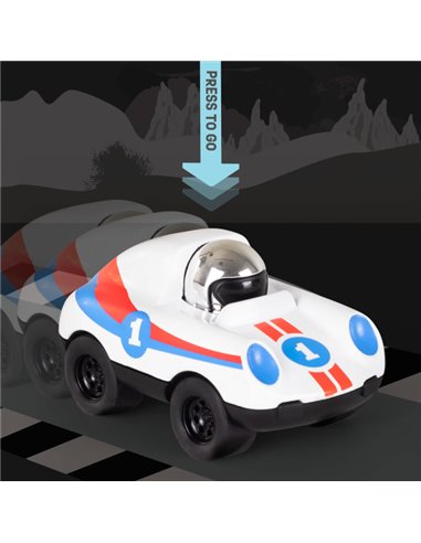 Mini voiture de course blanche - tiger tribe