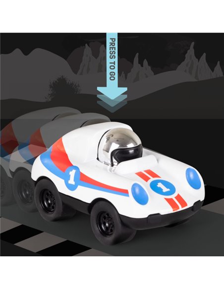 Mini voiture de course blanche - tiger tribe