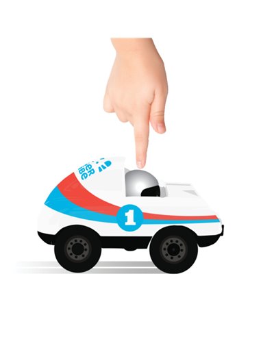 Mini voiture de course blanche - tiger tribe