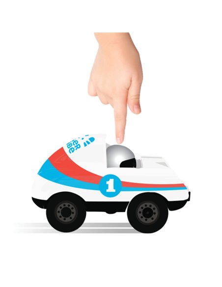 Mini voiture de course blanche - tiger tribe