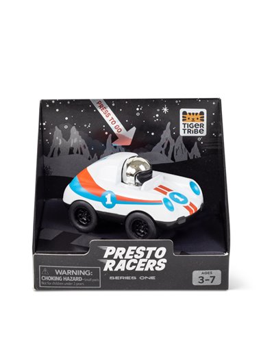 Mini voiture de course blanche - tiger tribe
