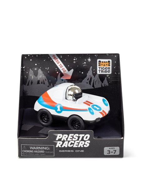 Mini voiture de course blanche - tiger tribe