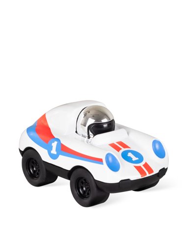 Mini voiture de course blanche - tiger tribe