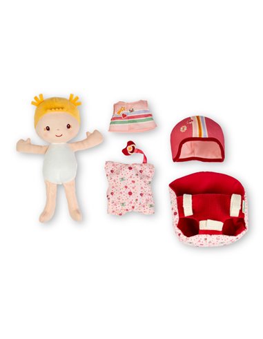 Poupée en tissu et siège vélo Lena - Lilliputiens