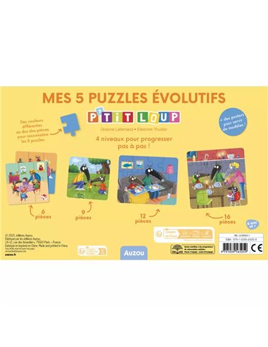 P'tit loup - Mes 5 puzzles évolutifs