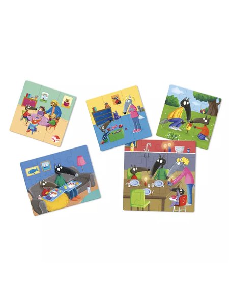 P'tit loup - Mes 5 puzzles évolutifs