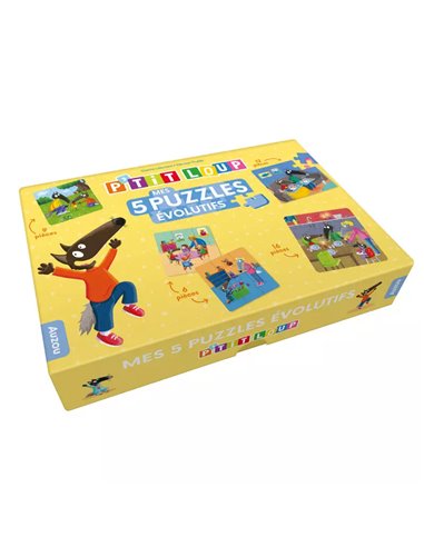 P'tit loup - Mes 5 puzzles évolutifs