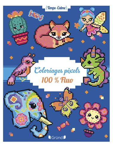 Coloriages pixels 100% fluo - grund